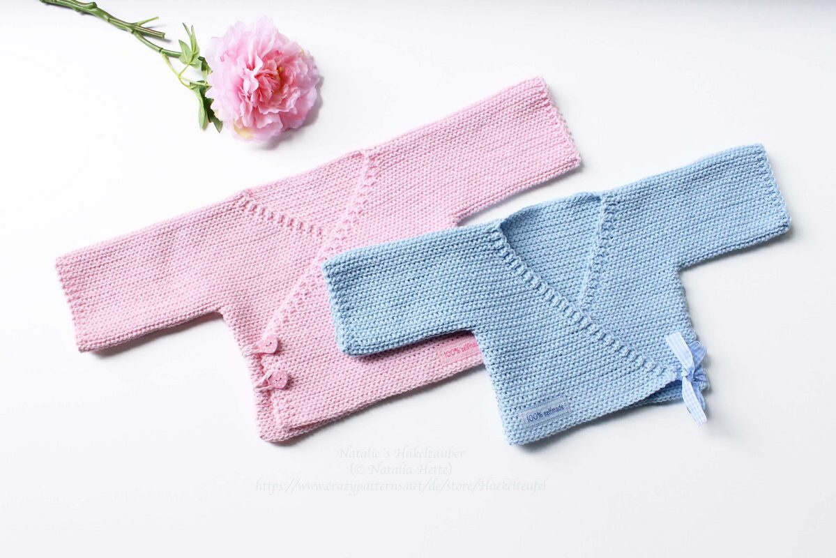 Cardigan for babies in knitted look (2 var.) Size: 0 m. - 2 y.