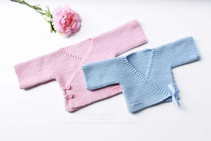 Cardigan for babies in knitted look (2 var.) Size: 50-92