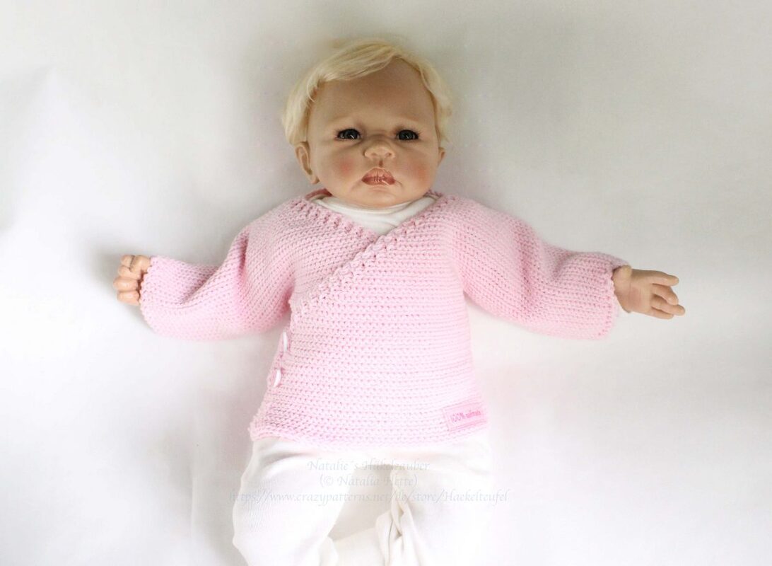 Cardigan for babies in knitted look (2 var.) Size: 0 m. - 2 y. - Image 2
