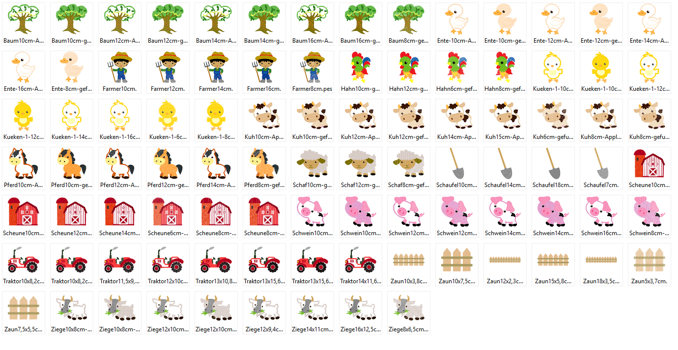 Mega Set Bauernhof Stickdatei - Bild 4