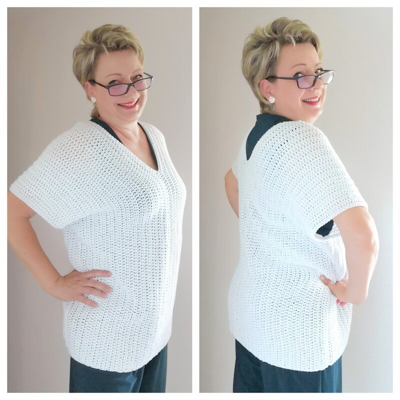 Pullover häkeln einfach - Pullover oder Poncho  - Häkelanleitung PDF