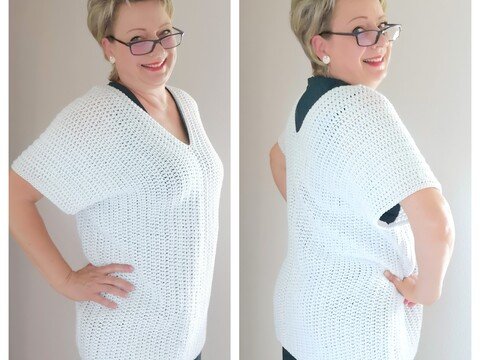 Pullover häkeln einfach - Pullover oder Poncho  - Häkelanleitung PDF