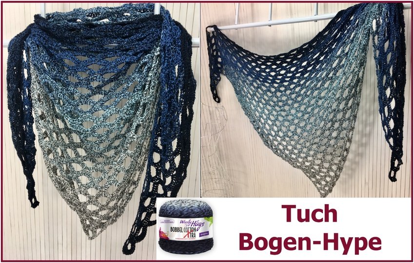 Tuch "Bogen-Hype" mit 1 BOBBEL-COTTON XTRA von Woolly Hugs häkeln