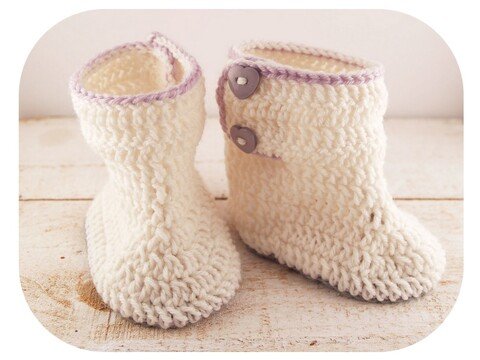 Häkelanleitung Babyschuhe / Babystiefel (Gr. 16-18)