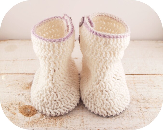 Häkelanleitung Babyschuhe / Babystiefel (Gr. 16-18)