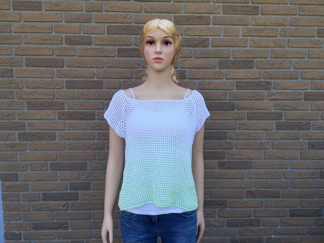 Netzshirt aus Bobbel RVO Häkelanleitung alle Größen