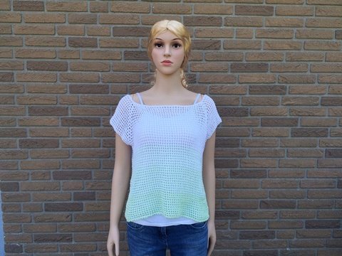 Netzshirt aus Bobbel RVO Häkelanleitung alle Größen