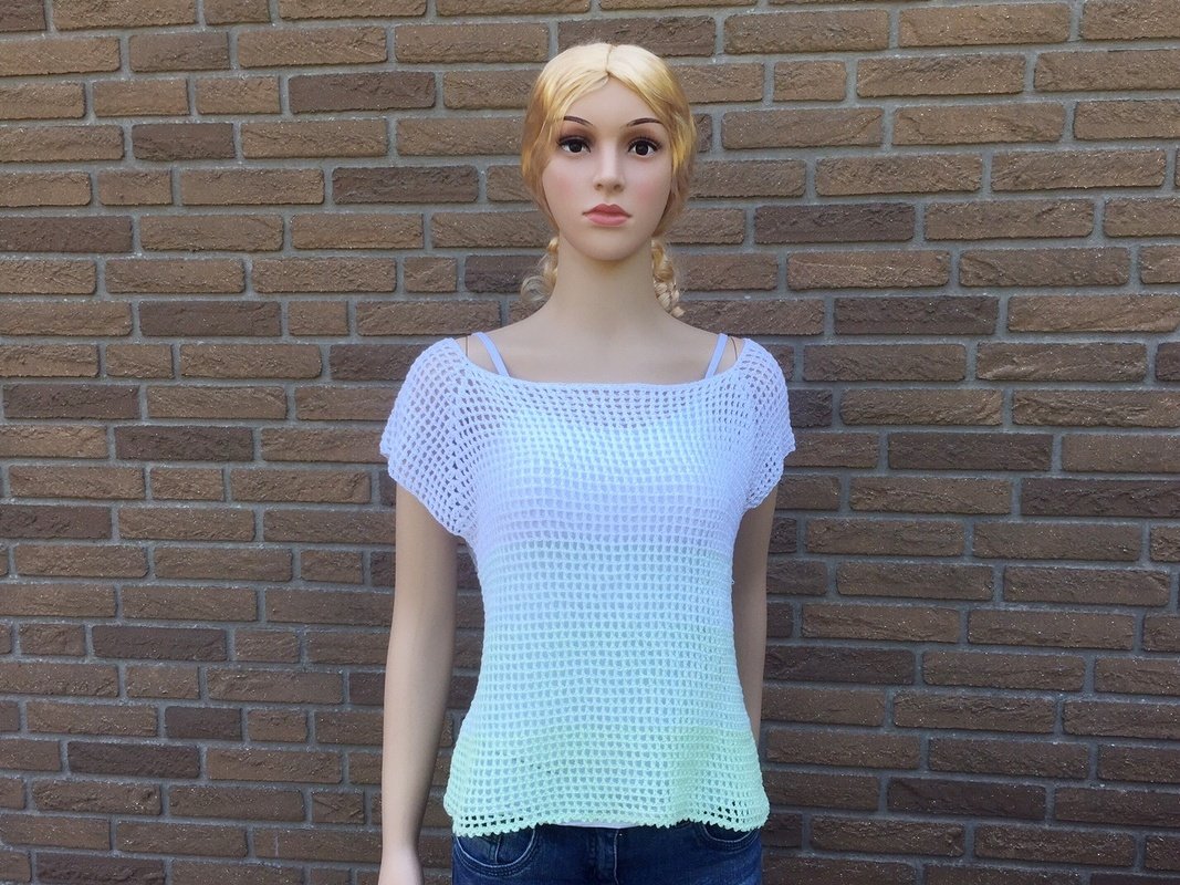 Netzshirt aus Bobbel RVO Häkelanleitung alle Größen - Bild 5