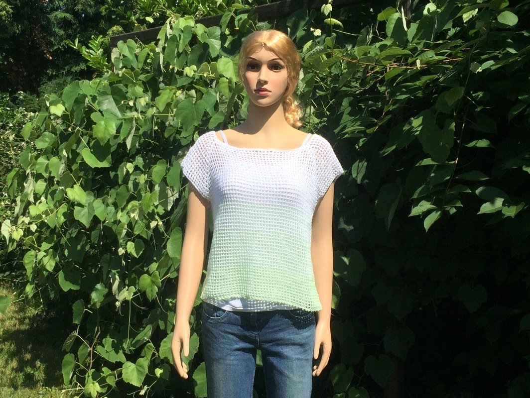 Netzshirt aus Bobbel RVO Häkelanleitung alle Größen - Bild 7