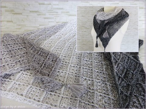 "Lútha 1.0" bezauberndes Dreieckstuch / Häkeltuch