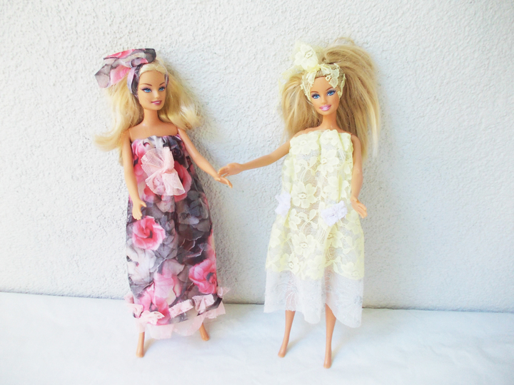 Nähanleitung Puppenkleider, 2 Varianten, auch ohne Nähmaschine