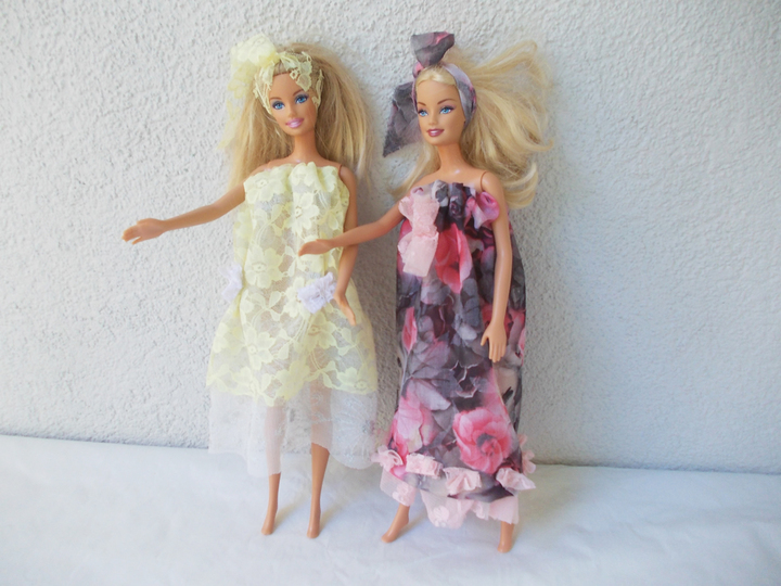 Nähanleitung Puppenkleider, 2 Varianten, auch ohne Nähmaschine