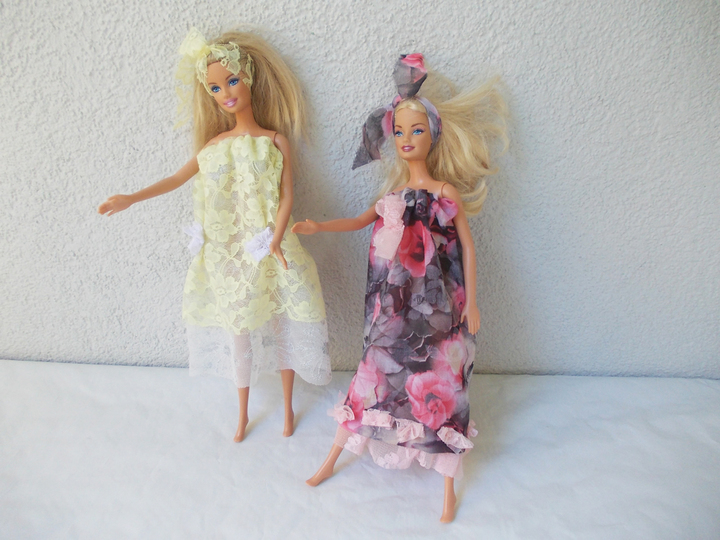 Nähanleitung Puppenkleider, 2 Varianten, auch ohne Nähmaschine