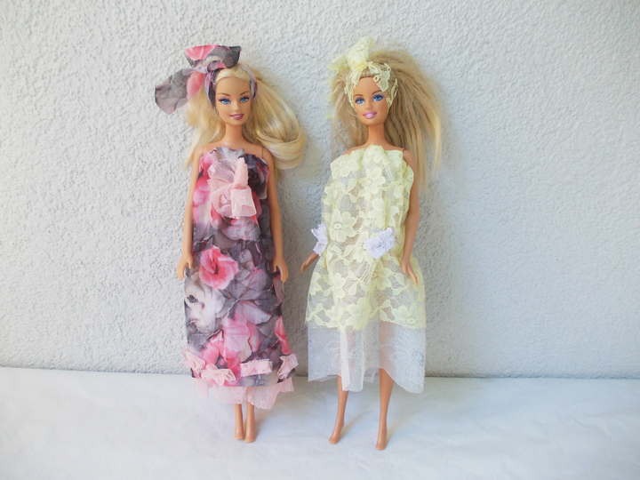 Nähanleitung Puppenkleider, 2 Varianten, auch ohne Nähmaschine