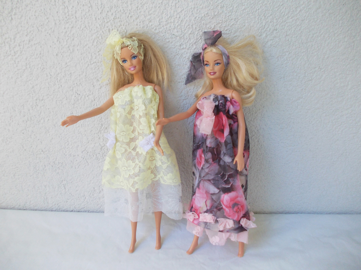 Nähanleitung Puppenkleider, 2 Varianten, auch ohne Nähmaschine