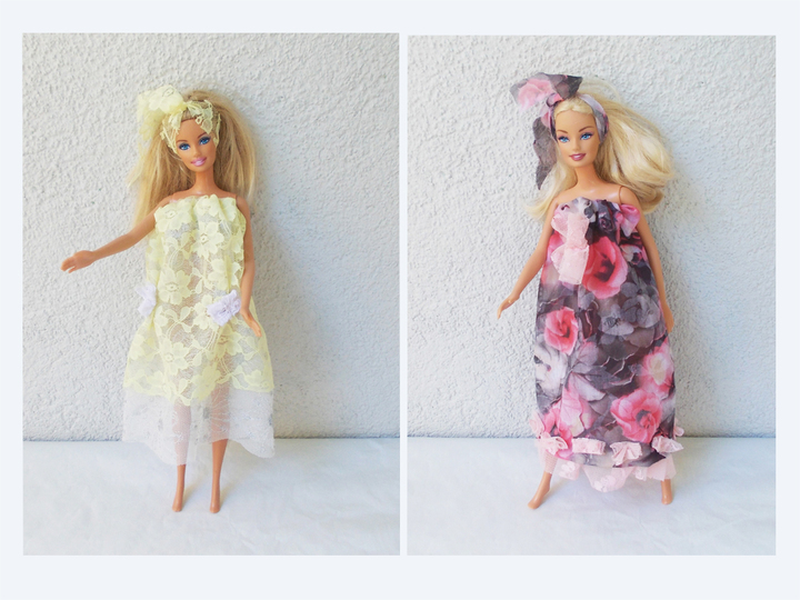 Nähanleitung Puppenkleider, 2 Varianten, auch ohne Nähmaschine