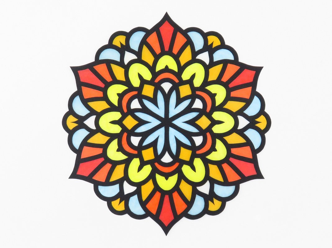 Fensterbild-Mandala – Bastelvorlagen und Anleitung