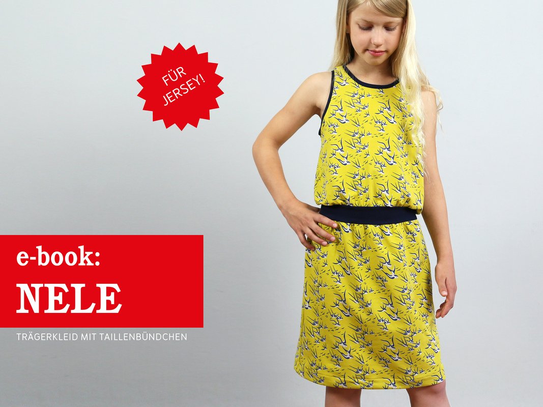 NELE Trägerkleid mit Taillenbündchen