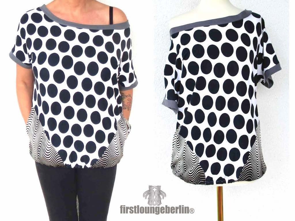 Damenshirt "Nackte SCHULTER" Big Shirt Damen Damenshirt U-Boot Shirt - Bild 9