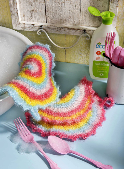 Topflappen und Spülis im Spiralmuster häkeln - DH 140