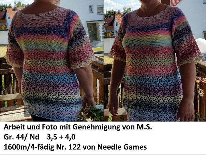Häkelanleitung Kleid "Benita", für alle Größen, Raglan von Oben