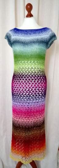 Häkelanleitung Kleid "Benita", für alle Größen, Raglan von Oben