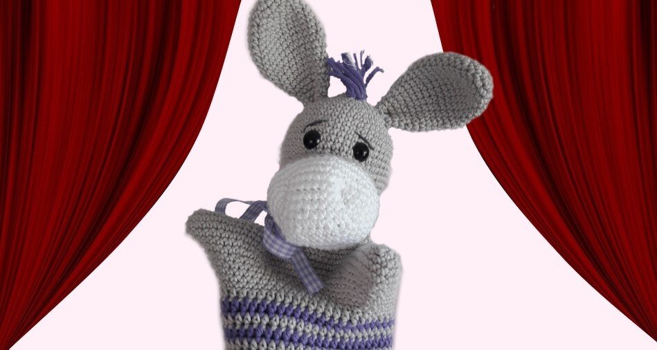 Handpuppe Esel PDF Häkelanleitung