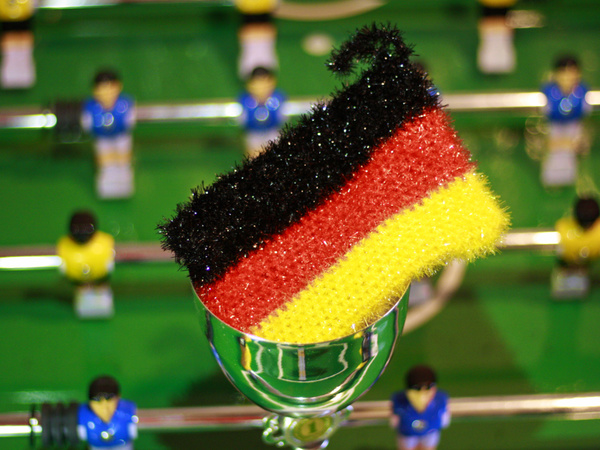 Fan-Schwamm häkeln - Spüli zur Fußball-WM