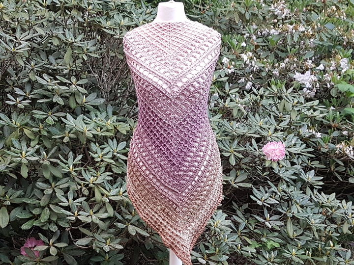 Häkelanleitung Dreieckstuch Kuschelwaffel