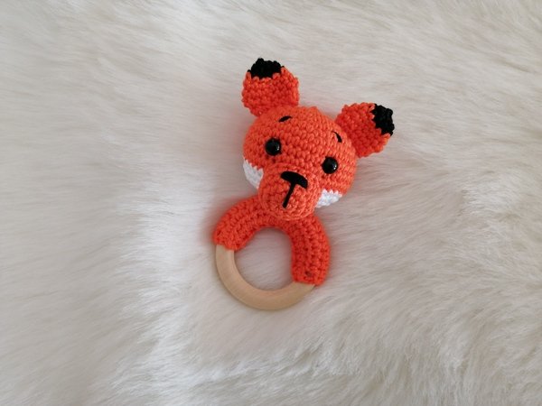 2in1 Wolf and Fox Rattle - Crochet Pattern