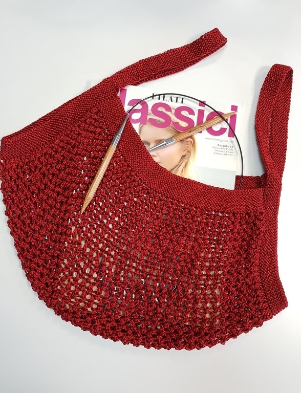 Netztasche gestrickt, Einkaufsnetz - Bild 2