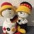 Süsse Fussballmaskottchen,  Melle und Kalle , häkel sie dir in deinen Landesfarben, Melle kann auch ein Eierwärmer sein