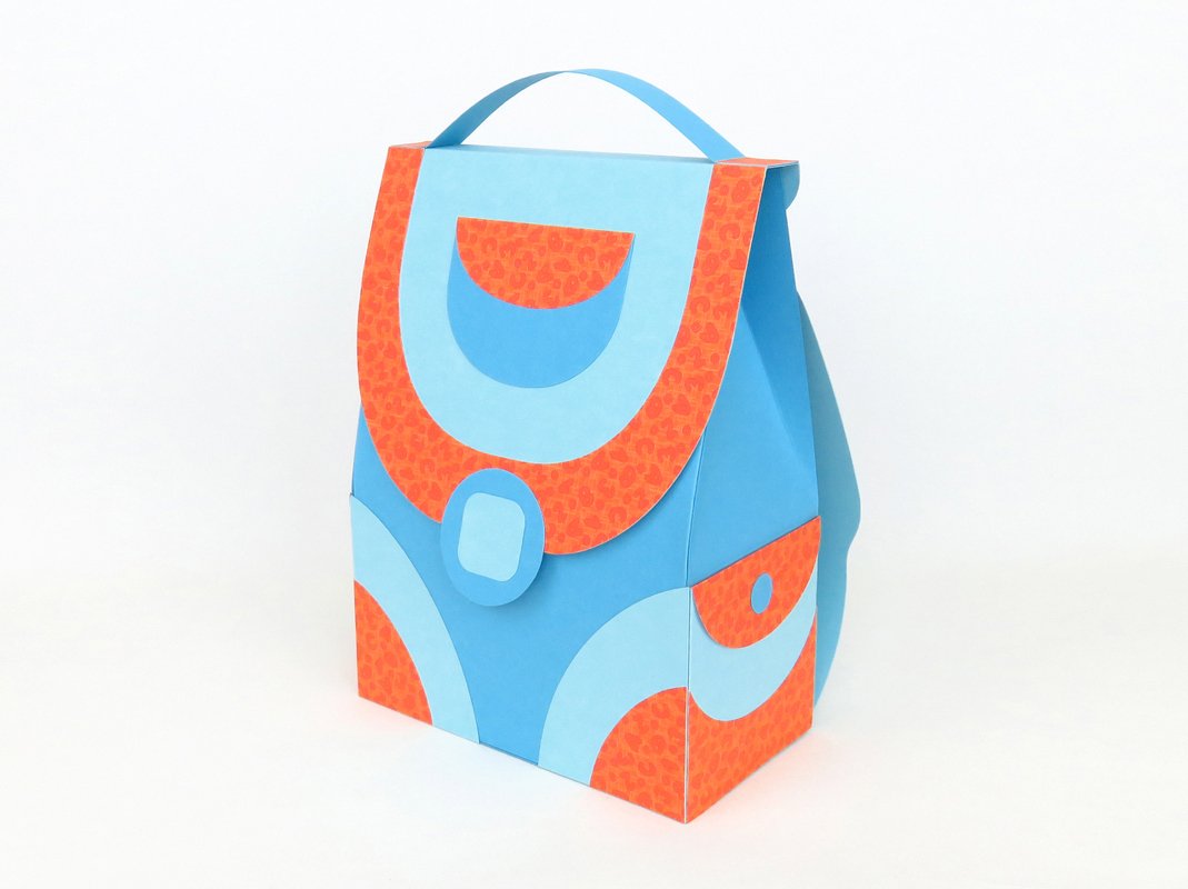 Geschenkverpackung – Rucksack – Bastelvorlagen und Anleitung