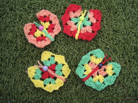 Häkelanleitung Schmetterling - Deko, Applikation, Schlüsselanhänger, Blumenanhänger und mehr