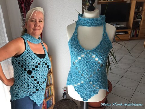 Beautiful Shell Sommer Top für alle Größen leicht nachzuarbeiten