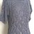 Shades of Grey Summer Top - Knitted with Lace Eyelet pattern on body and 3/4 Sleeves