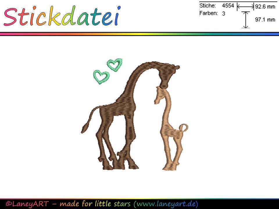Stickdatei "Giraffen Mama &amp; Baby"