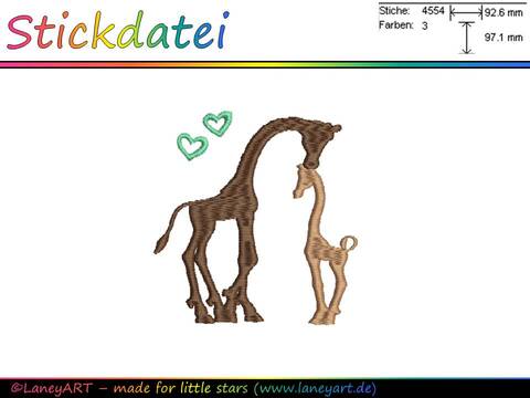 Stickdatei "Giraffen Mama & Baby"