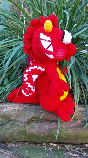 Häkelanleitung schöner Drache PDF english-deutsch ternura amigurumi