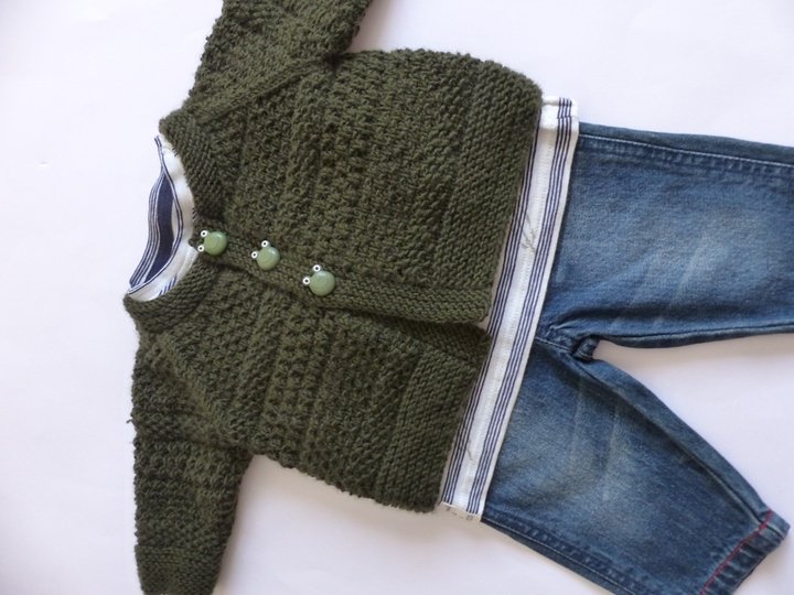 Strickanleitung, Kleinkindjacke mit Raglanschräge, Gr 50/56, 62/68, 74/80