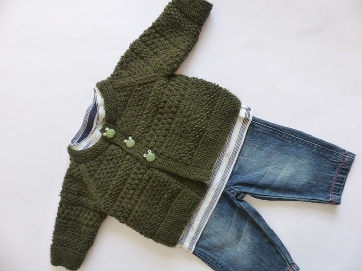 Strickanleitung, Kleinkindjacke mit Raglanschräge, Gr 50/56, 62/68, 74/80