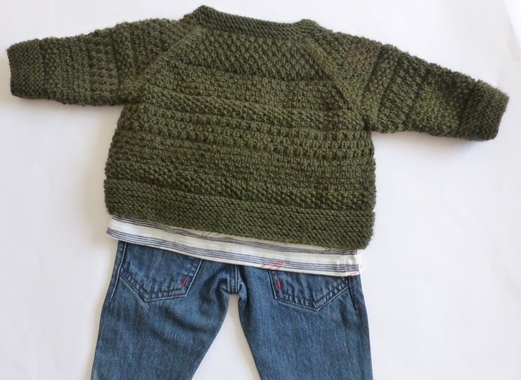 Strickanleitung, Kleinkindjacke mit Raglanschräge, Gr 50/56, 62/68, 74/80
