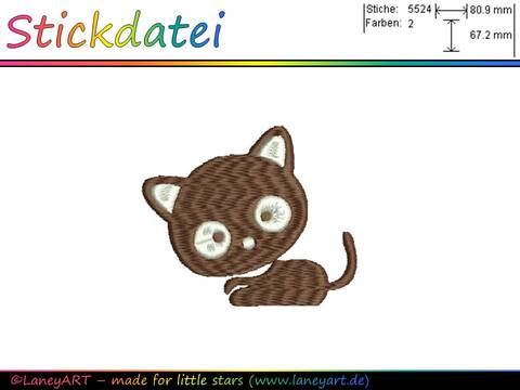Stickdatei "Katze Braun"