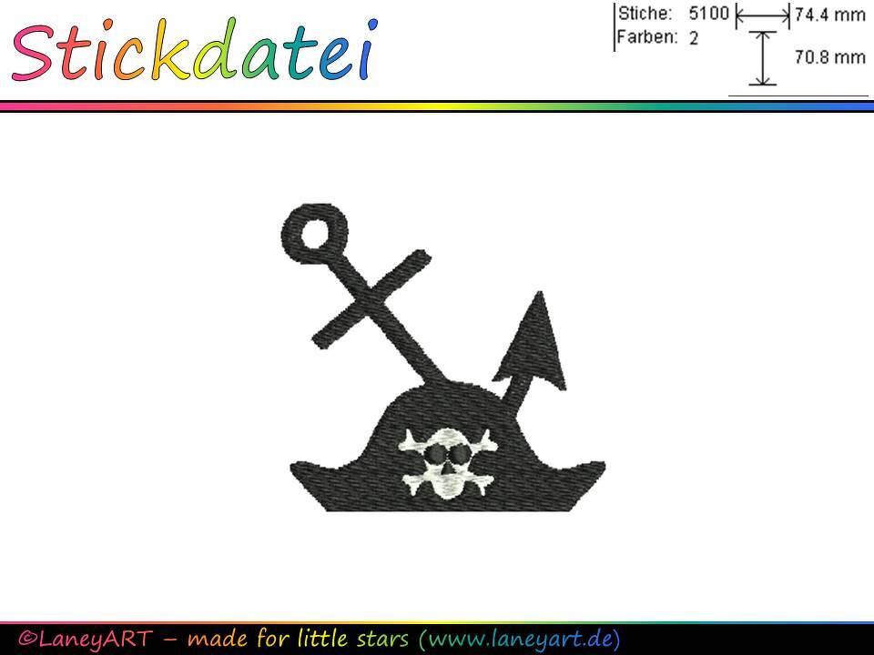 Stickdatei "Pirat / Anker"