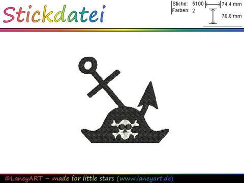 Stickdatei "Pirat / Anker"