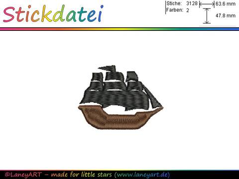 Stickdatei "Piratenschiff"