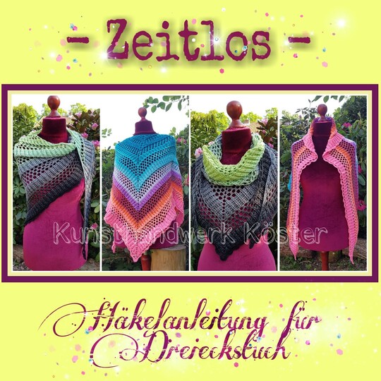 Häkelanleitung Dreieckstuch Zeitlos - schlichte Eleganz