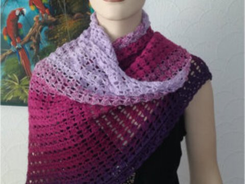 Dreieckstuch / Schultertuch " Black Purble "