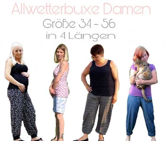 Damen Allwetterbuxe - Damenhose in 4 Längen Gr. 34 - 56