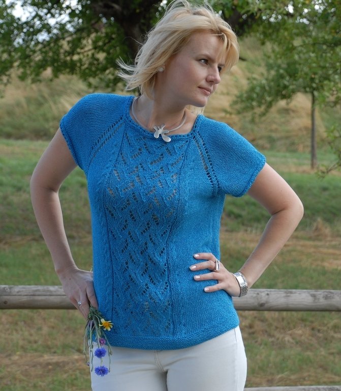 Sommertop "Diana" in türkis, Bluse
